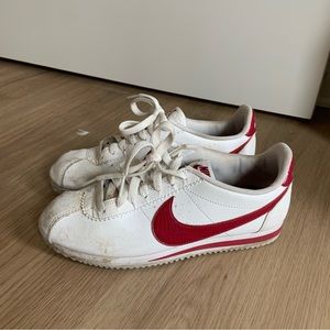 Nike Leather Cortez- red and white